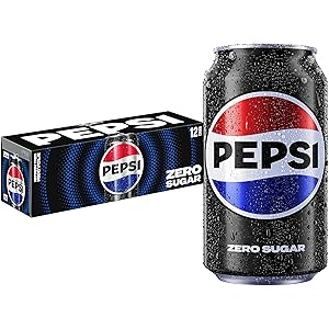 Pepsi Zero Sugar Cola Soda, 12 Fl Oz Cans (Pack of 12)