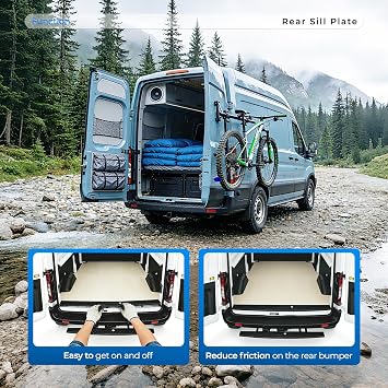 HECASA Rear Sill Plate Compatible with 2015-2023 Transit CK4Z-6140374-AA