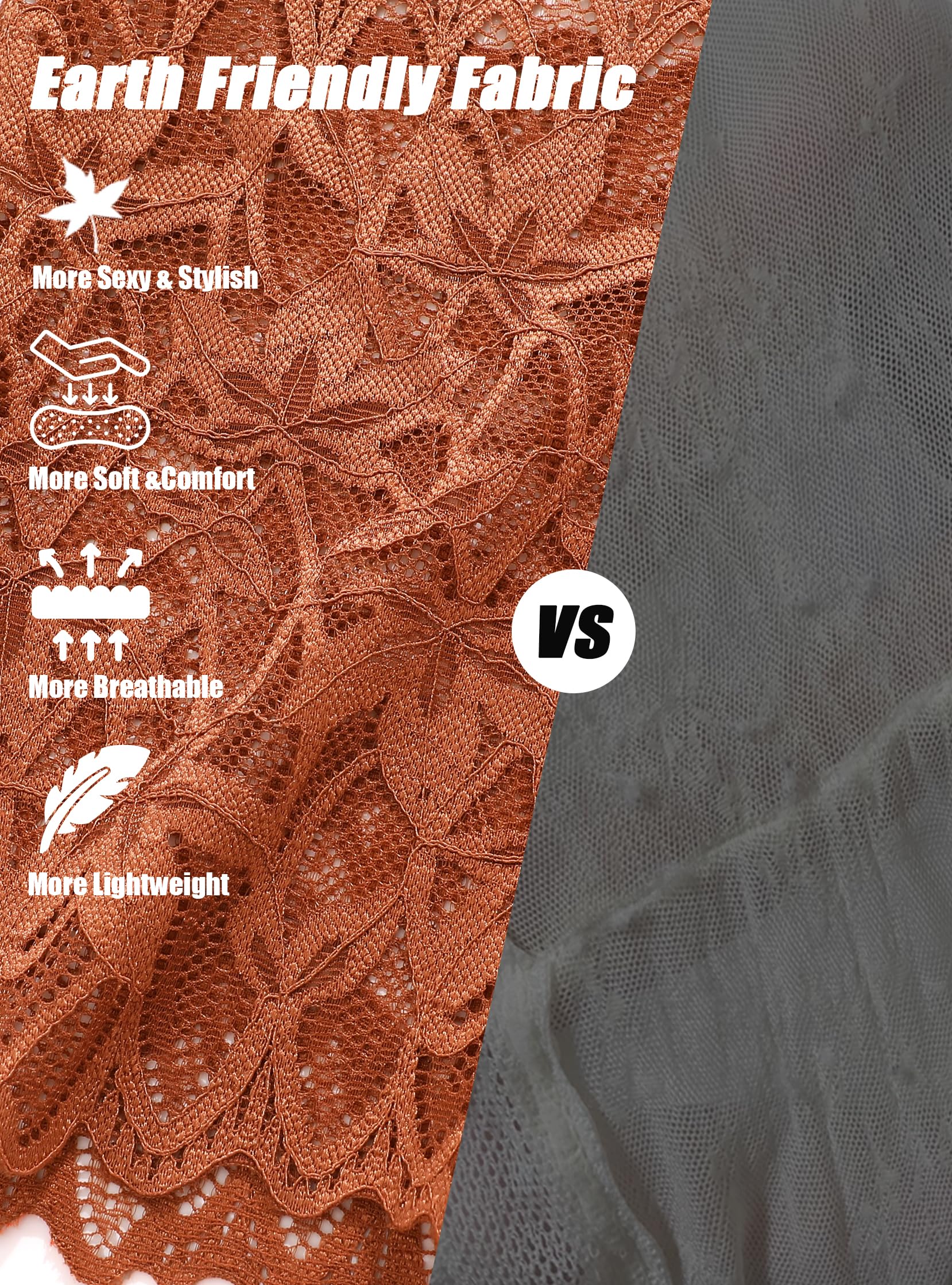 ALL OF SHE Sexy Underwear Panties for Women Cheeky V Waist Lace Boyshorts Lingerie Plus Size Underwear Gift Wife Women 5 Pack: 5 Pack-black*1 White*1 Mocca Grey*1 Brick Yellow*1khaki*1 Small