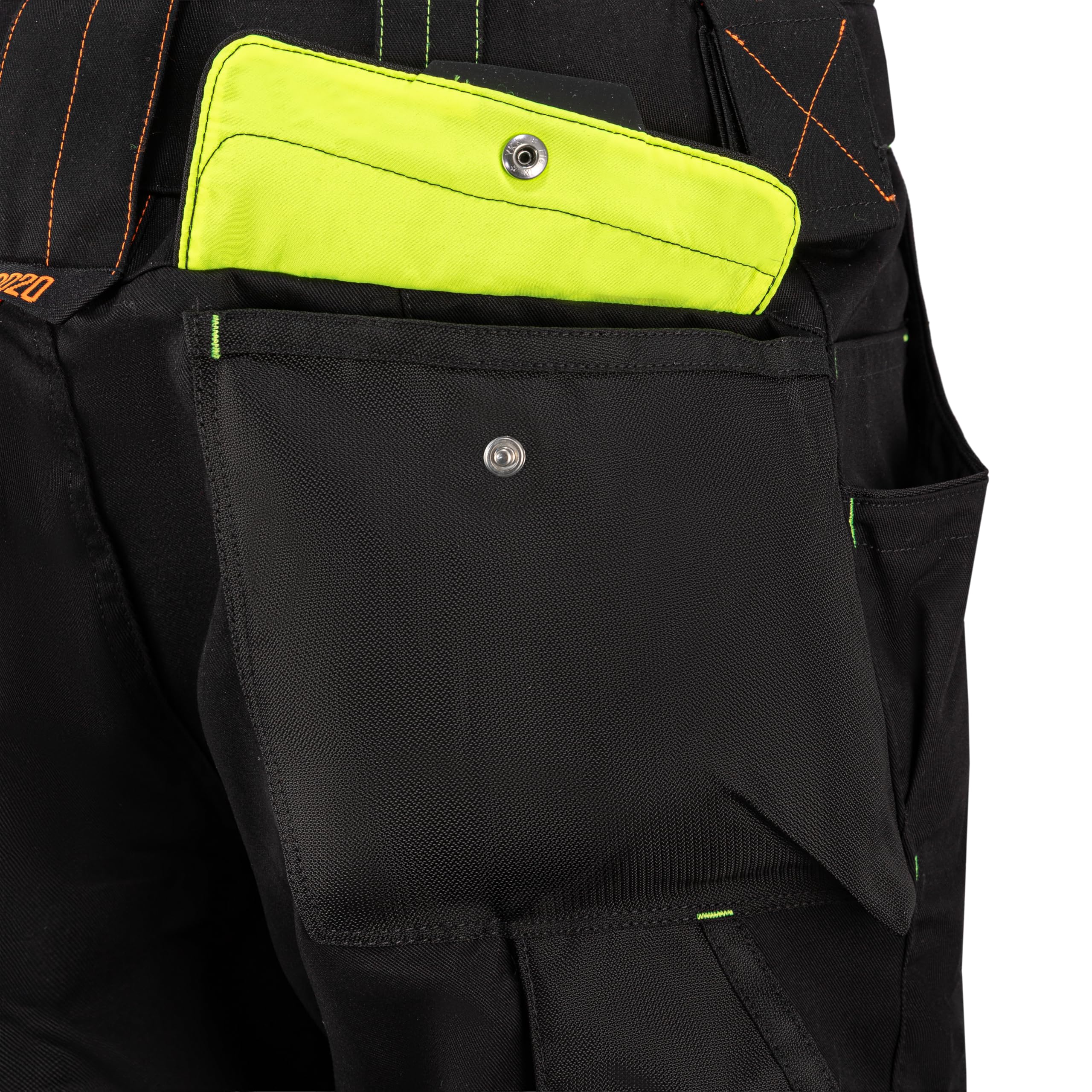 Engelbert Strauss 65511 Hose e.s.motion 2020, Qualitative Arbeitskleidung, Mehrfarbig (Schwarz/Gelb), 44