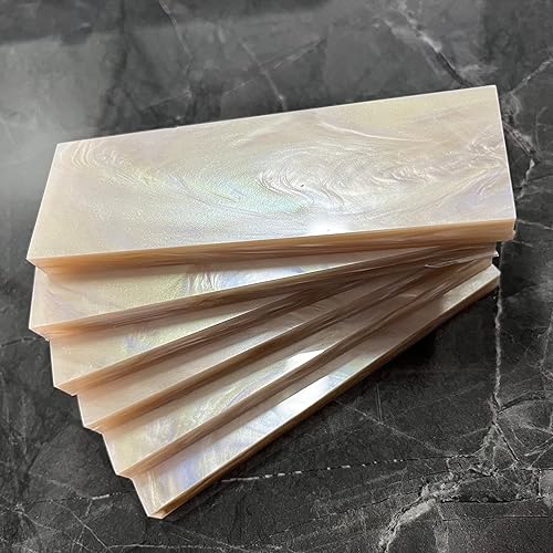 Miniatura 4 de YEEYOUNG Mejora las asas de tu cuchillo y empuñaduras de pistola con placa de concha acrílica de perla, losa de resina de alto brillo para