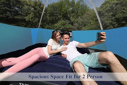 Miniatura 3 de ALPHA CAMP tienda de campaña para 2 o 3personas, con bolsa de transporte, ligera, resistente al agua, portátil, para campamento o senderismo