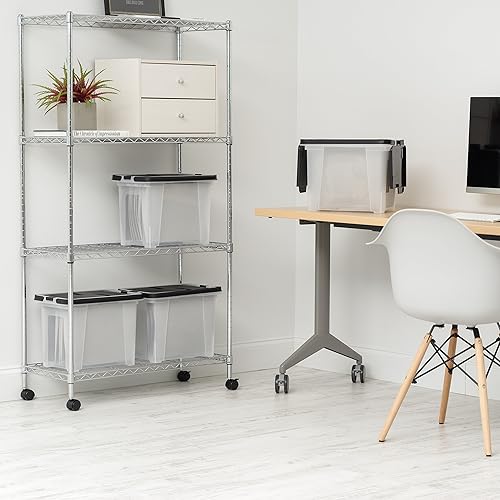 Miniatura 22 de IRIS USA - Caja de archivos de plástico para oficina, color negro.