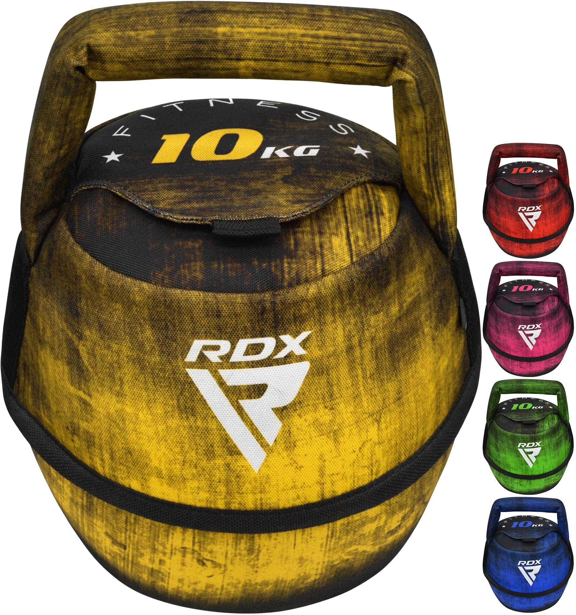 RDX Kettlebell Weights Sandbag with Handle, Fitness Strength Training Weight Lifting Bodybuilding Cardio Workout Swings Squats Snatch Deadlift Thruster Available In 4 6 8 10 KG, Home Gym Men Women
