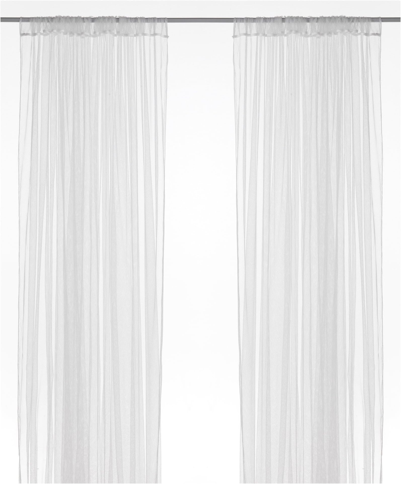 Curtains, Drapes & Valances IKEA LILL Sheer Net White 2 Panels 110 X 98 Canopy Room Divider Voile
