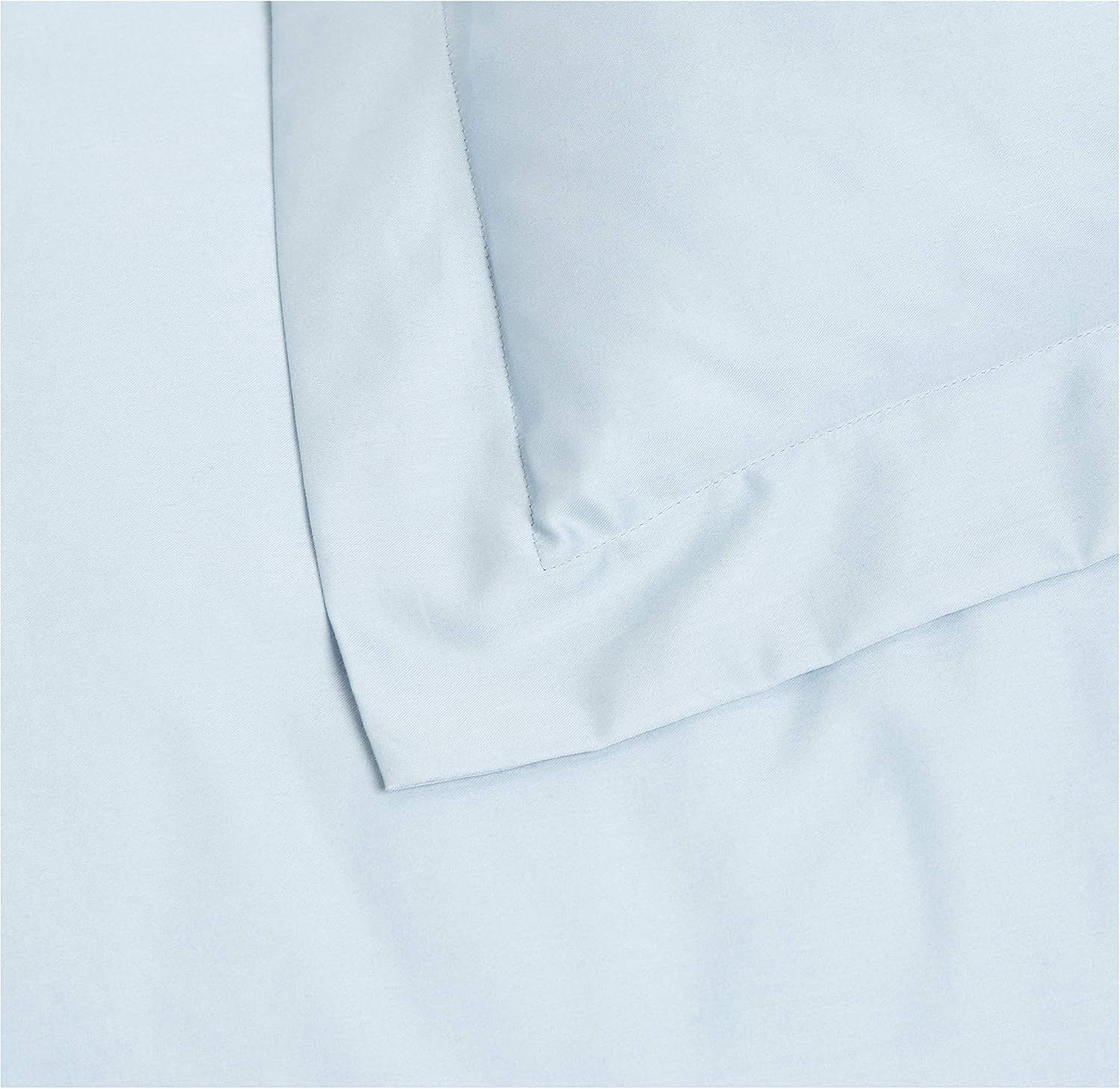 Amazon Basics 400 Thread Count Cotton Duvet Cover Set with Sateen Finish - Twin, Smoke Blue