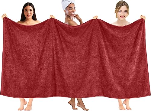 Vista 315 de DAN RIVER Paquete de 1 toalla de baño de 40 x 80 pulgadas, toallas de baño extragrandes de secado rápido para baño, toallas suaves y absorbentes