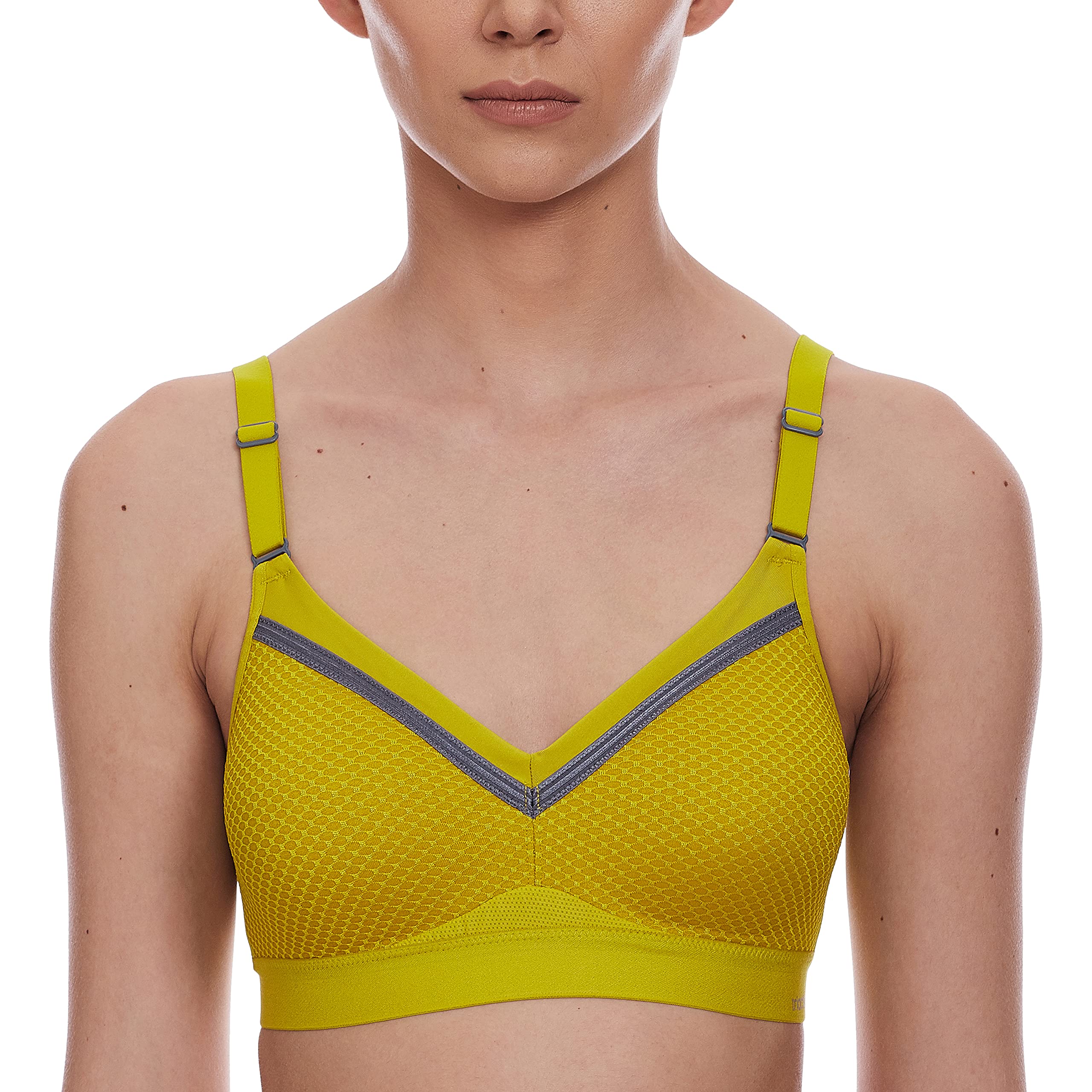TriumphTriumph Triaction Free Motion Padded Wireless High Bounce Control Big-Cup Sports Bra, Summer Lime, 32E