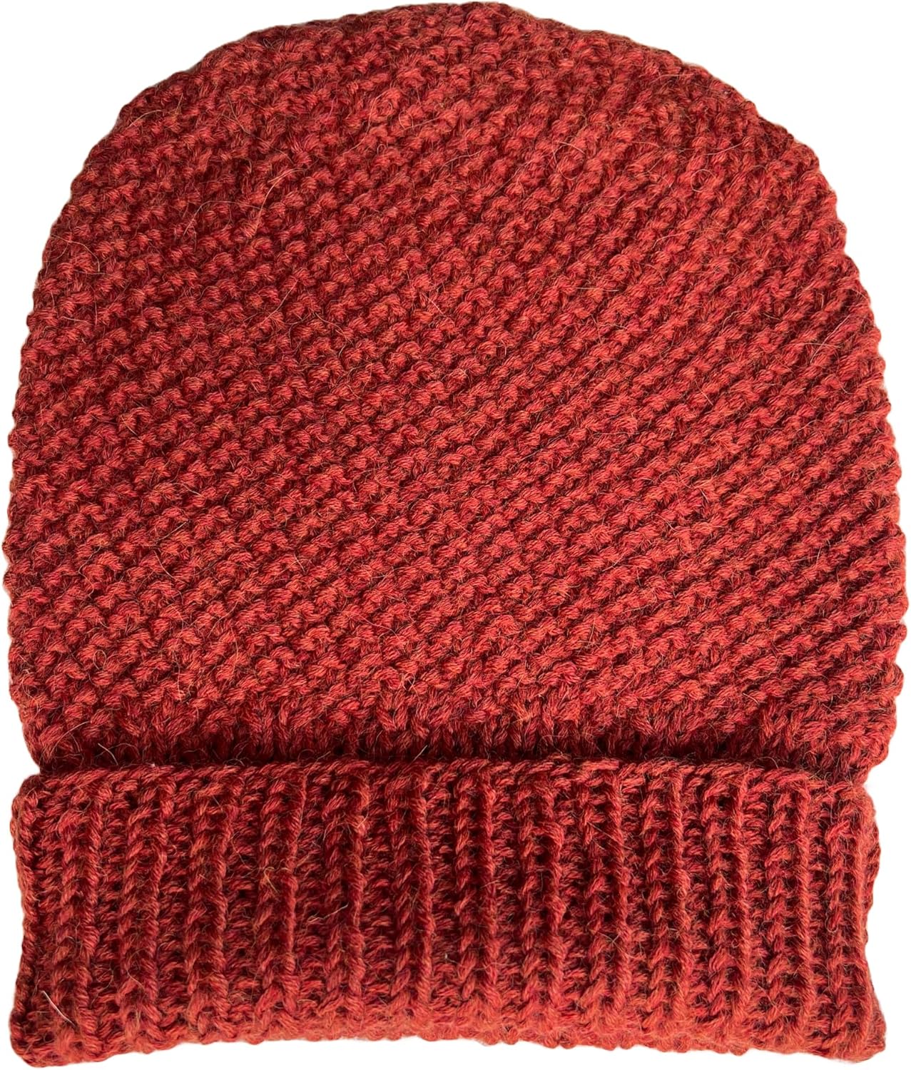 100% Baby Alpaca Beanie – Warm, Soft, Lightweight Winter Hat for Men & Women – Unisex Cuffed Knit Cap – Rice Stitch Design - Image 3