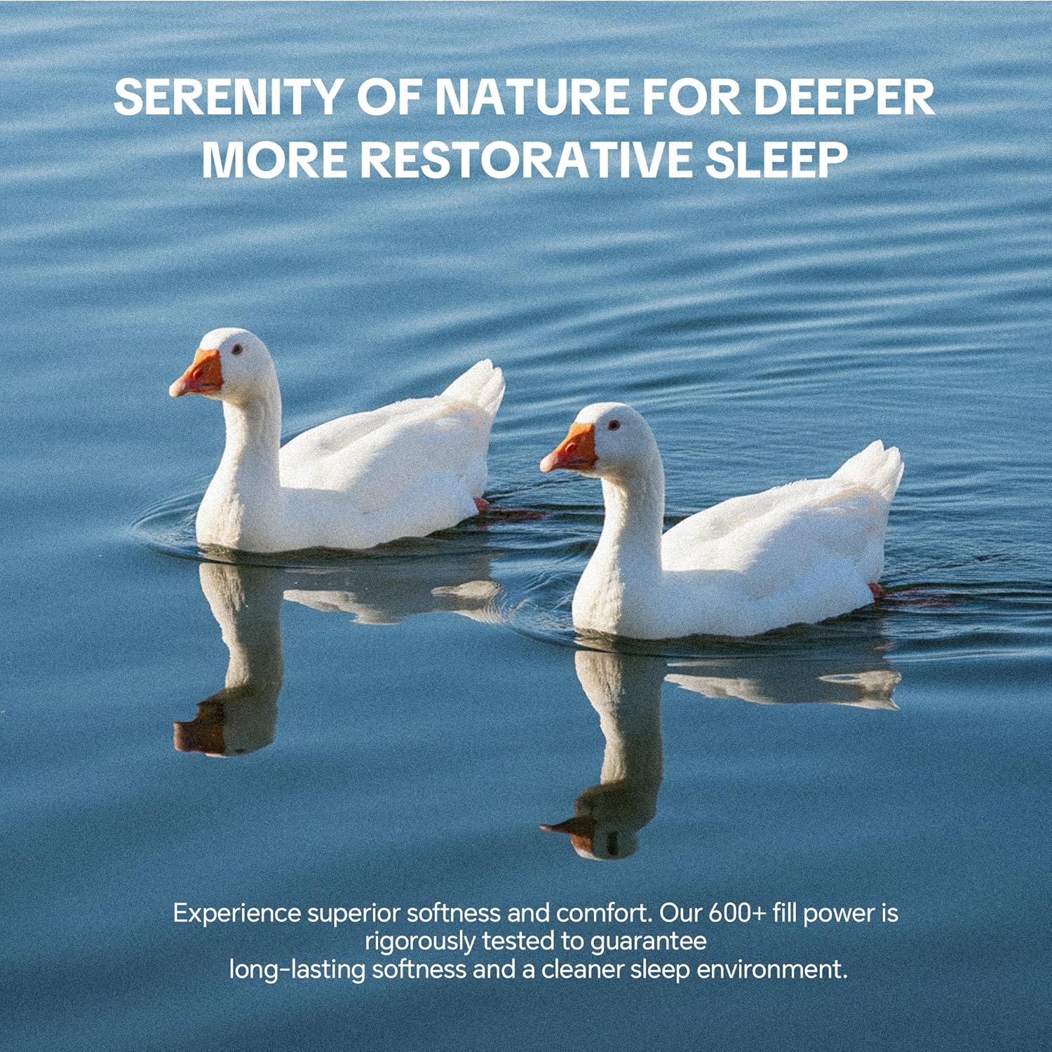 HOMBYS Goose Down Comforter King Size, 75% White Goose Down Fill, 600+ Fill Power, Oeko-TEX Certified, Fluffy All Season Luxury Hotel Duvet Insert with 8 Corner Tabs, 106” x90”