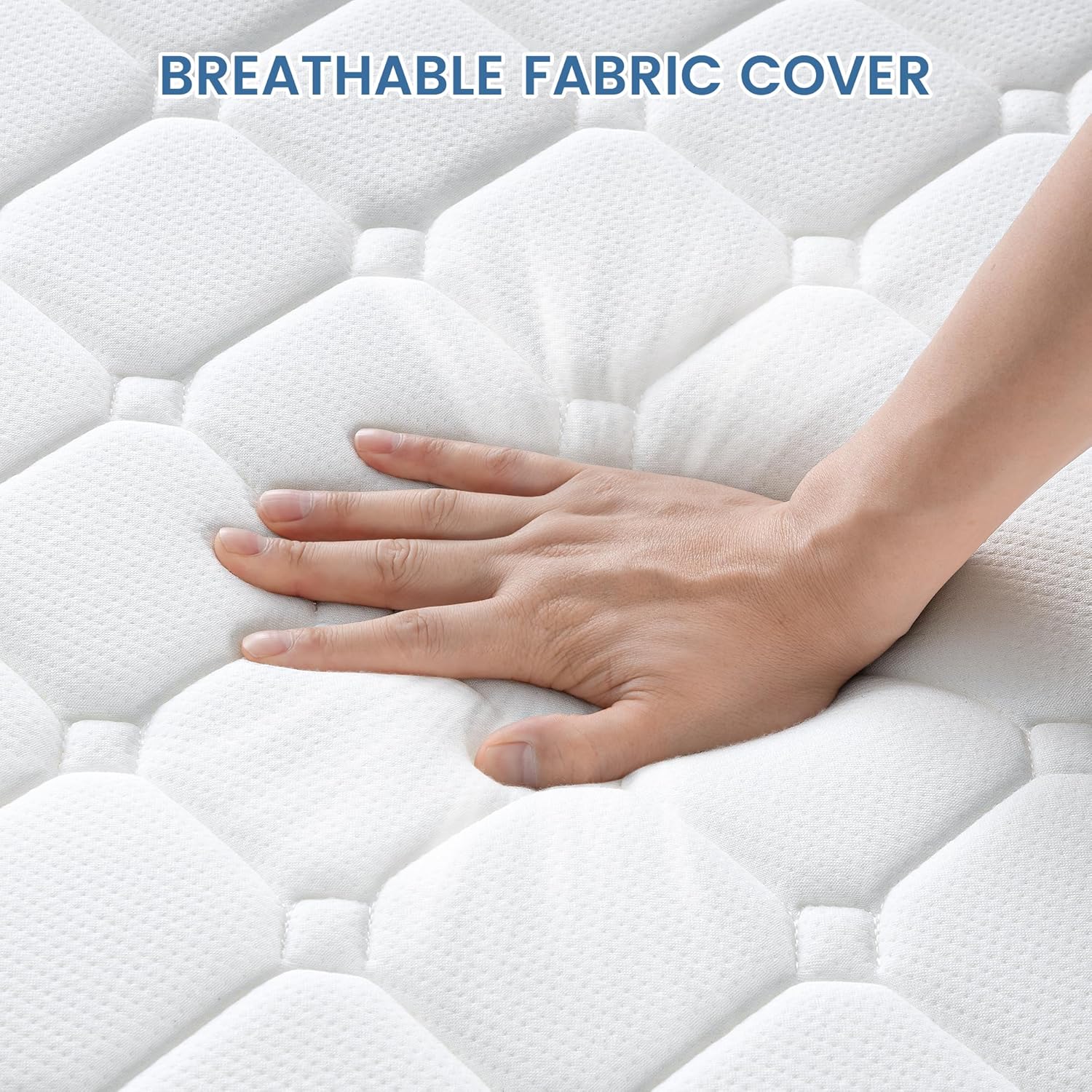 BedStory 3FT Single Mattress, Sleeping Sprung Mattress Medium Firm Bonnell Spring with Breathable Fabric Fire Resistant Barrier Skin-friendly Durable for Bedroom (90x190x18cm) image 4