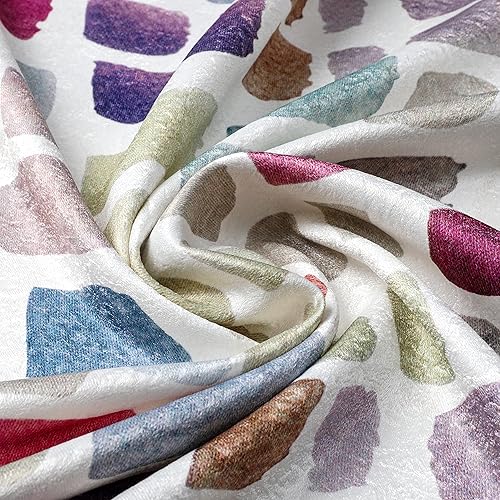 Miniatura 7 de Regal Home Collections Brushstroke - Cortina de ducha de 70 pulgadas de ancho x 72 pulgadas de largo tela pesada repelente al agua para baño cortina