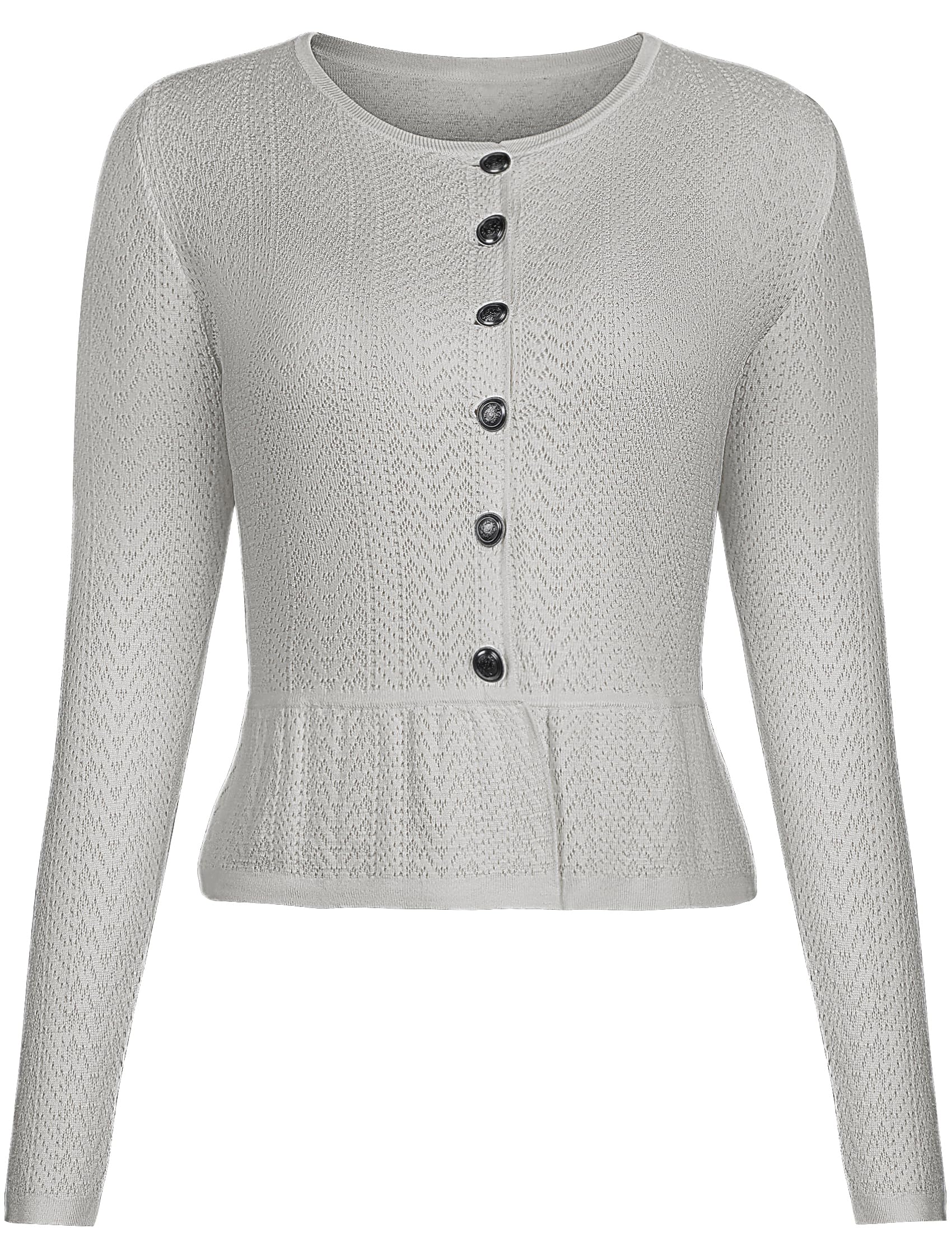 Damen Trachtenjacke Dirndl Jacke Kurze Trachten Elegante Strickjacke mit Knopfleiste Oktoberfest Outfit