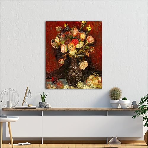 Miniatura 786 de A&T ARTWORK The Starry Night de Vincent Van Gogh. Tamaño del marco: 36 x 30 pulgadas, tamaño de la imagen: 30 x 24 pulgadas, reproducciones clásicas