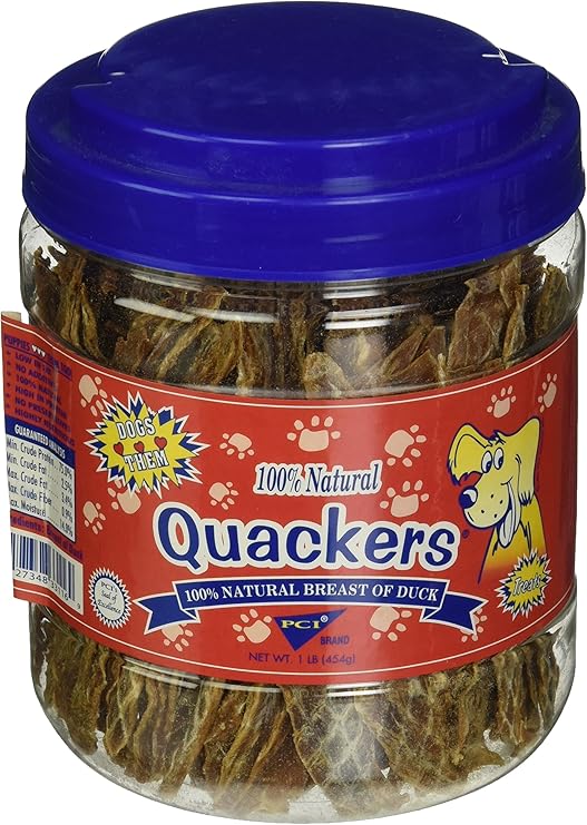 PCI Quackers 1LB Canister [Misc.] Pet Snack Treats Pet