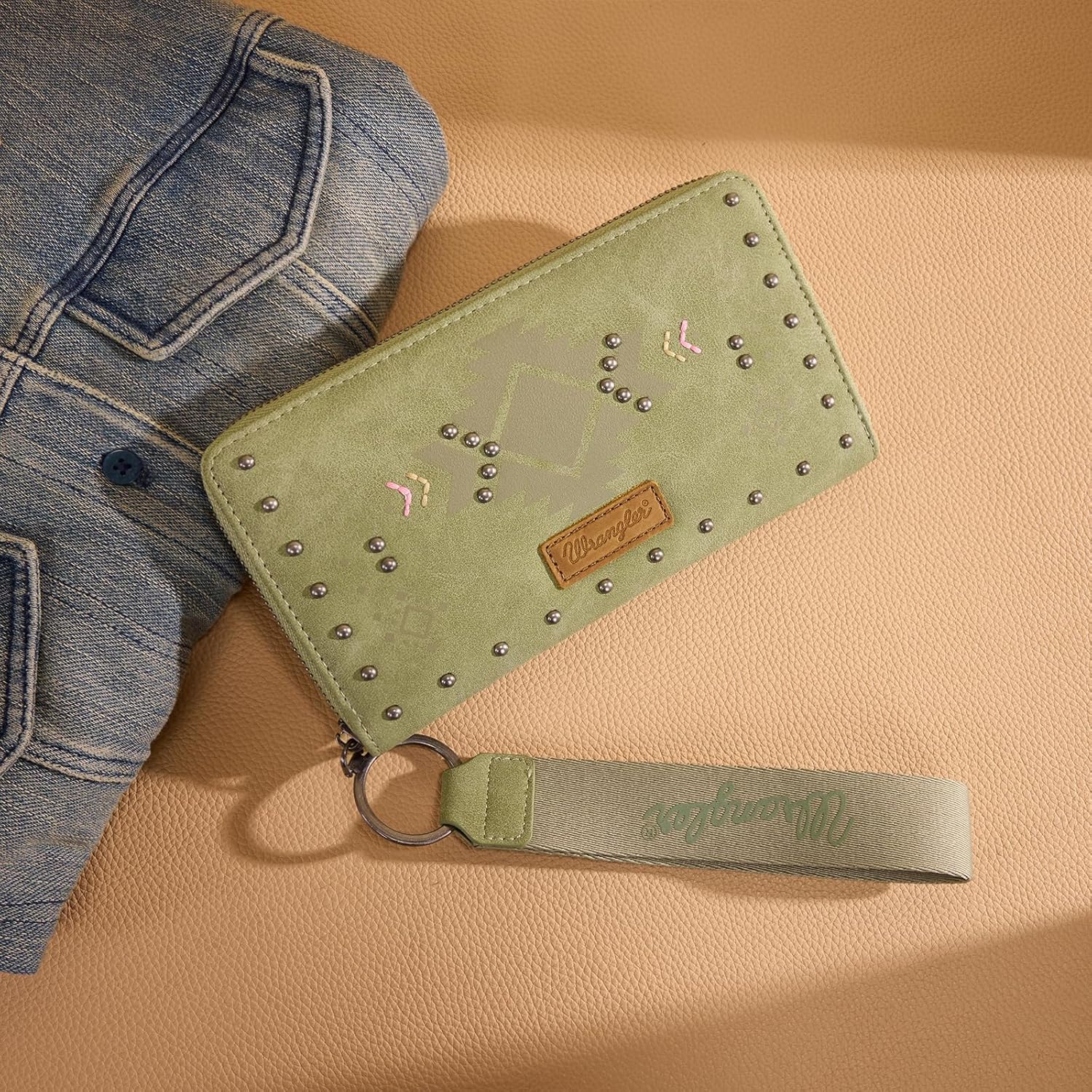 Wrangler Wristlet Wallets for Women Western Clutch Wallet Card Cases with Zipper Pocket - Image 5