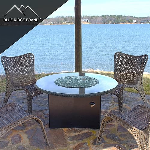 Miniatura 5 de Blue Ridge Brand  Perlas de vidrio templadode calidad profesionalperlas de 12" vidrio de espejo reflectante para hoguera y paisajismo, Ámbar (Dark