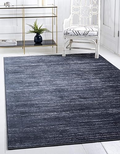 Miniatura 2 de Unique Loom Jill Zarin Uptown Collection - Alfombra Madison Avenue (5 pies 1 pies x 8 pies, rectangular, azul marinomarfil)