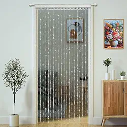 YaoYue Cortinas de porta com contas de cristal para porta diamante acrílico corte octaédrico contas penduradas hippie armário decoração de quarto (35,5 × 79 pol/100 × 200 cm, 22 tiras)
