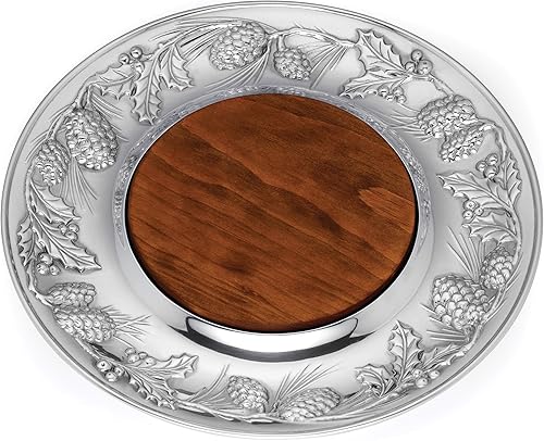 Miniatura 1 de Lenox Holiday - Tabla de quesos de metal y madera, 3.95 libras, rojo y verde