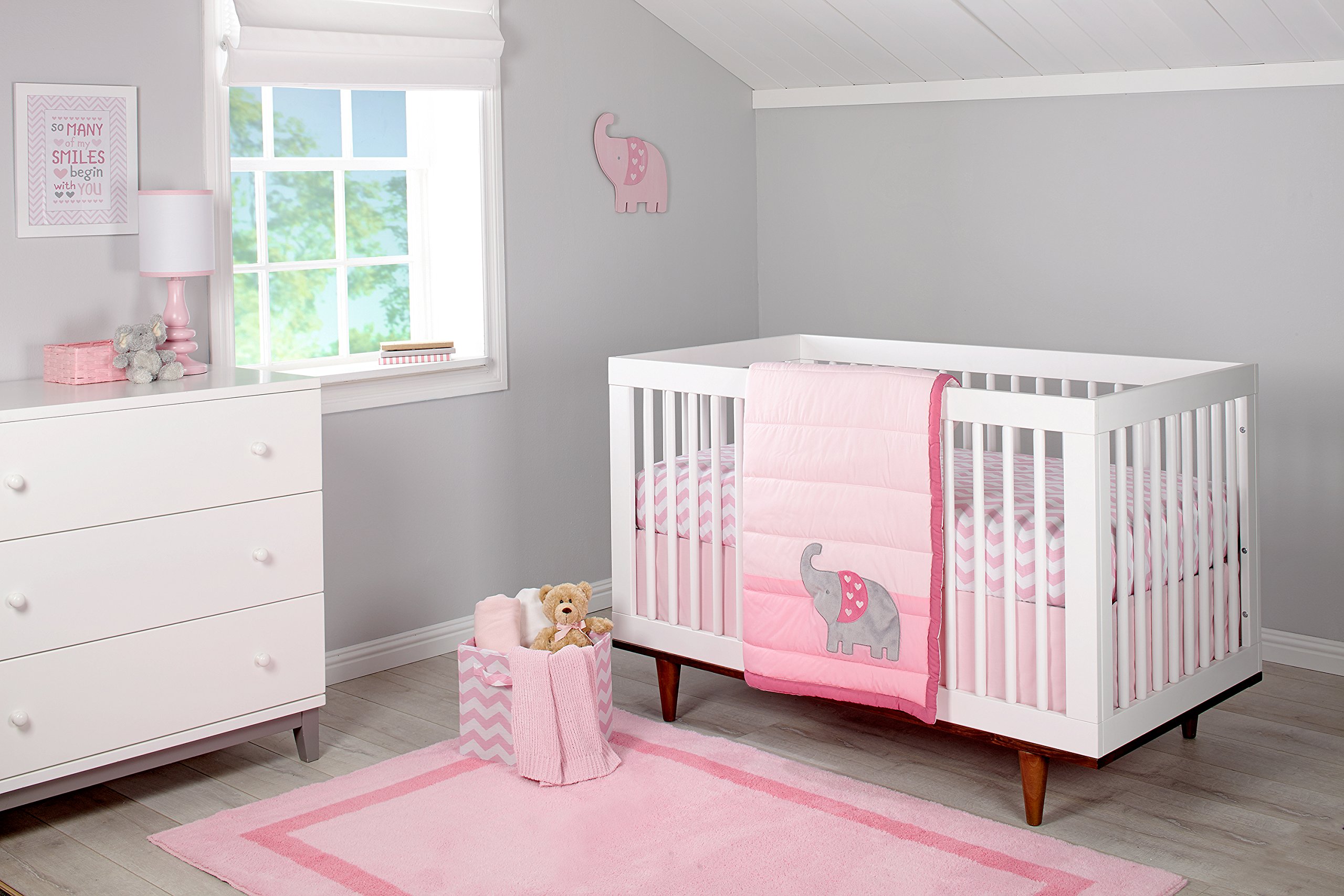 Little Love by NoJo Separates Collection Elephant Applique Comforter, 42