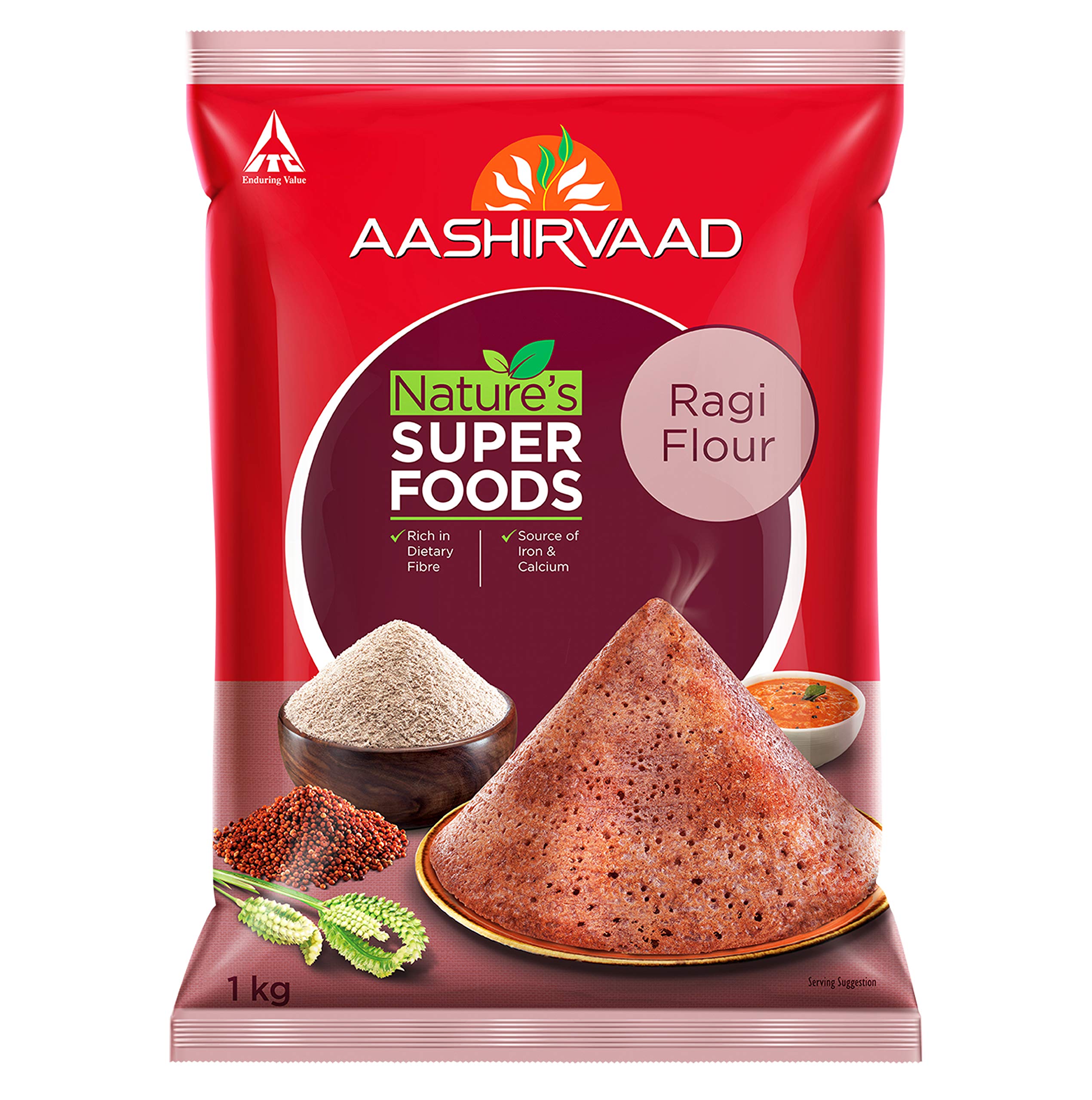 Buy Aashirvaad Nature’s Superfoods Ragi Flour, 1kg Pack, Super tious