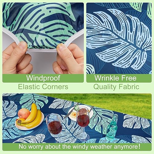 Miniatura 3 de MHJY Mantel de picnic con fundas de banco, 3 piezas, resistente al viento, impermeable, con bolsa con cordón, mantel de mesa de camping Essentials