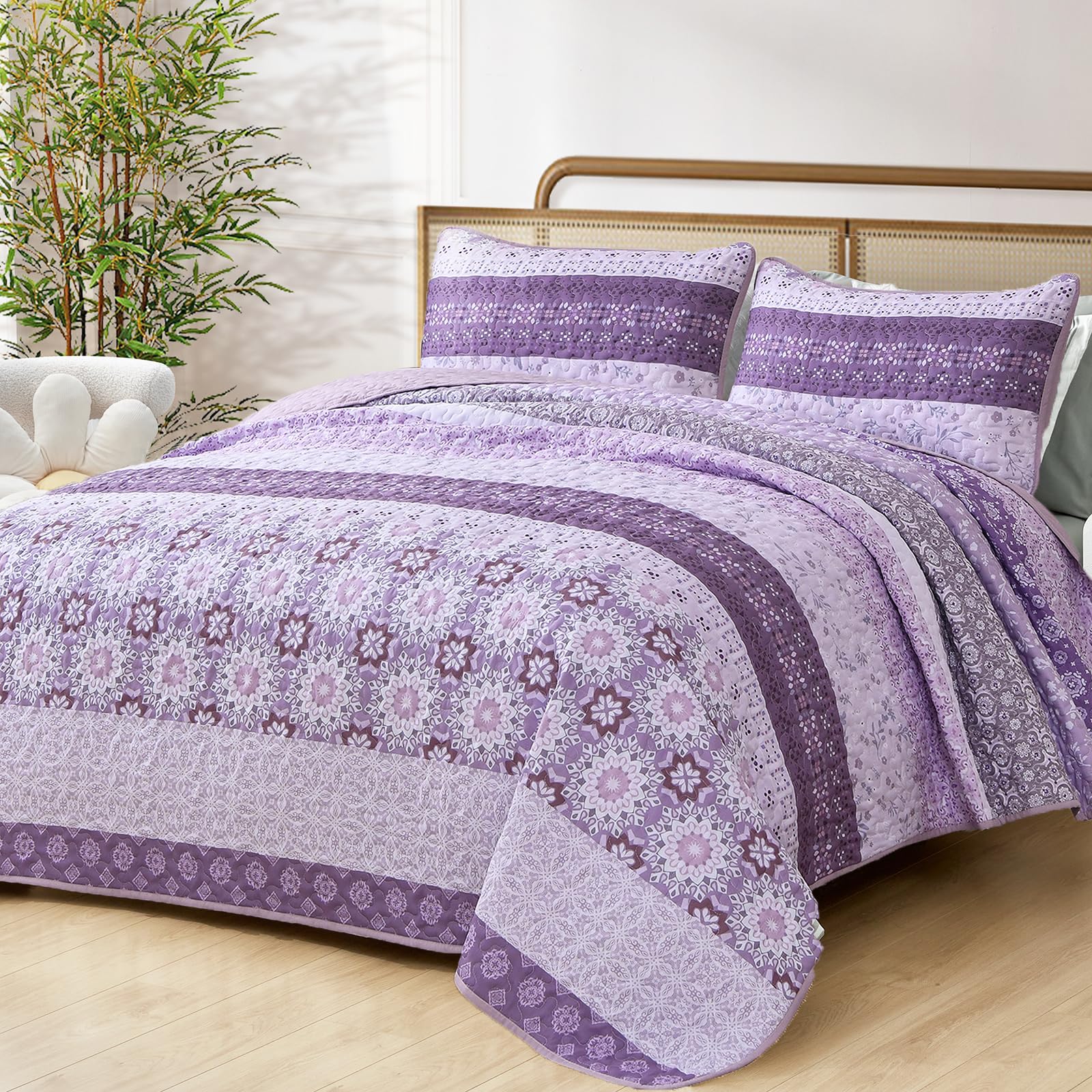 Parure de lit bohème violette pour sublimer votre chambre Queen
