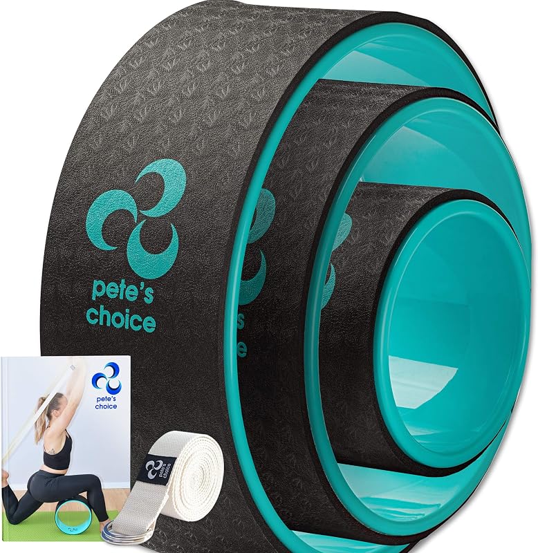 Yoga Wheel 3 Pack - Lose Weight, Get in Shape and Get Fit | Three Pack Yoga Wheel Set for Home Exercise and Workout - Improve Posture
