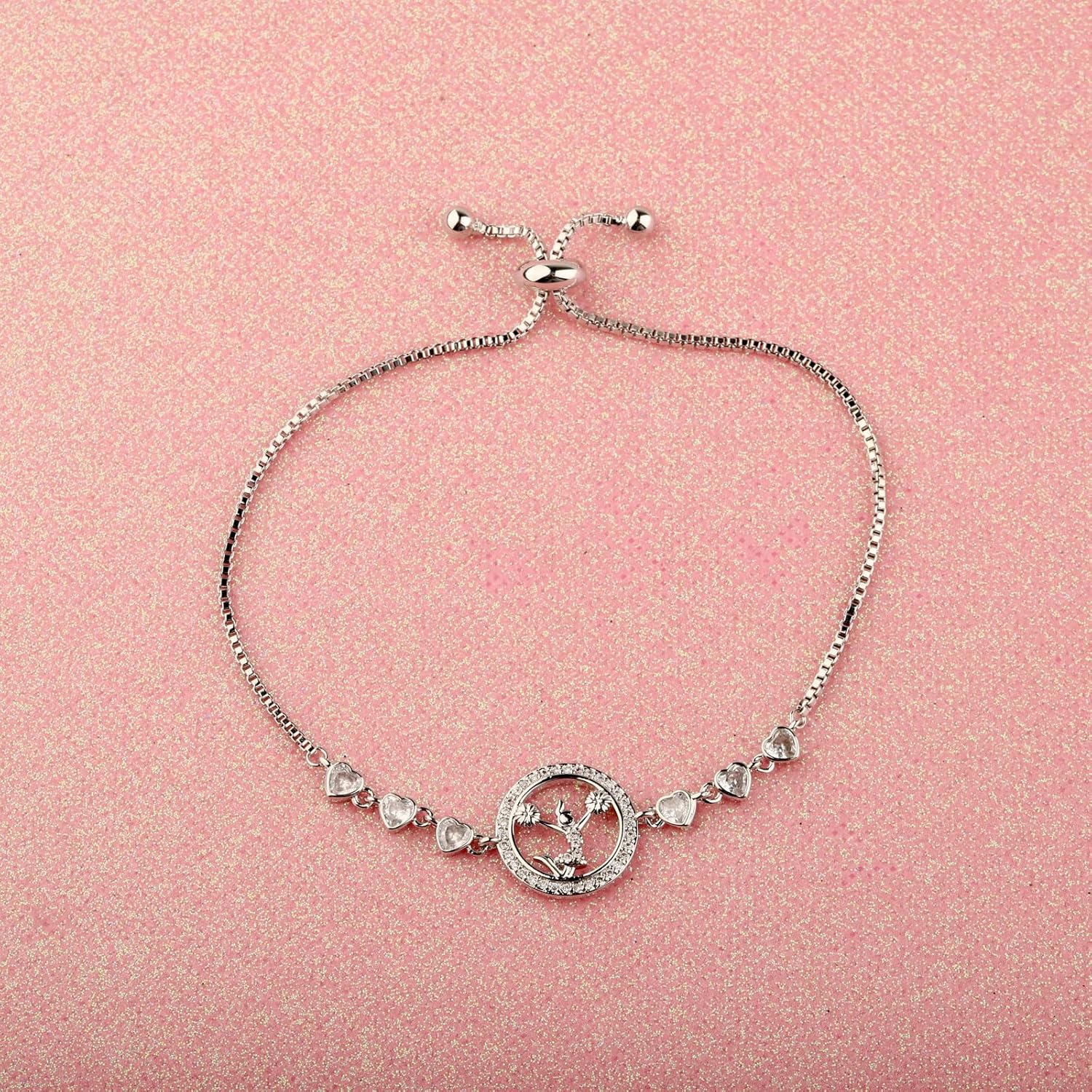 FEELMEM Cheer Charm Bracelet Girl Cheerleading Slider Bracelet Gifts Cheer Jewelry Cheerleaders Gifts for Cheer Coaches or Team - Image 6