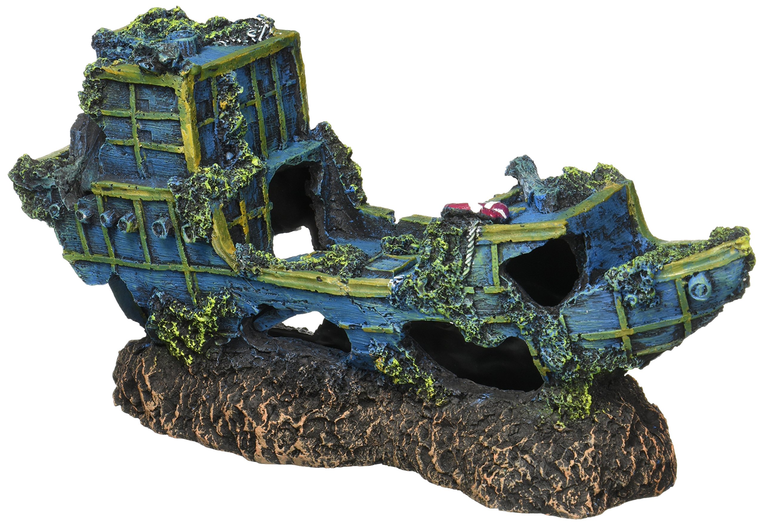 Amazon.com : Penn-Plax Deco-Replicas Sunken Treasure Ship Aquarium
