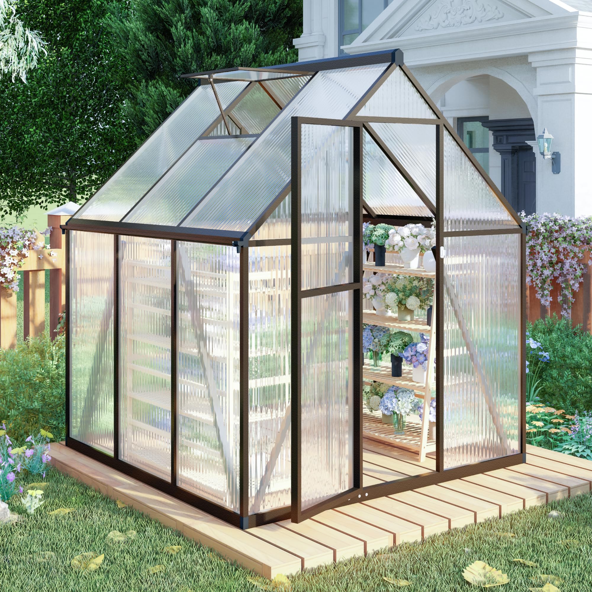 Amazon.com : 6x6 FT Greenhouse for Outdoors,Green House for