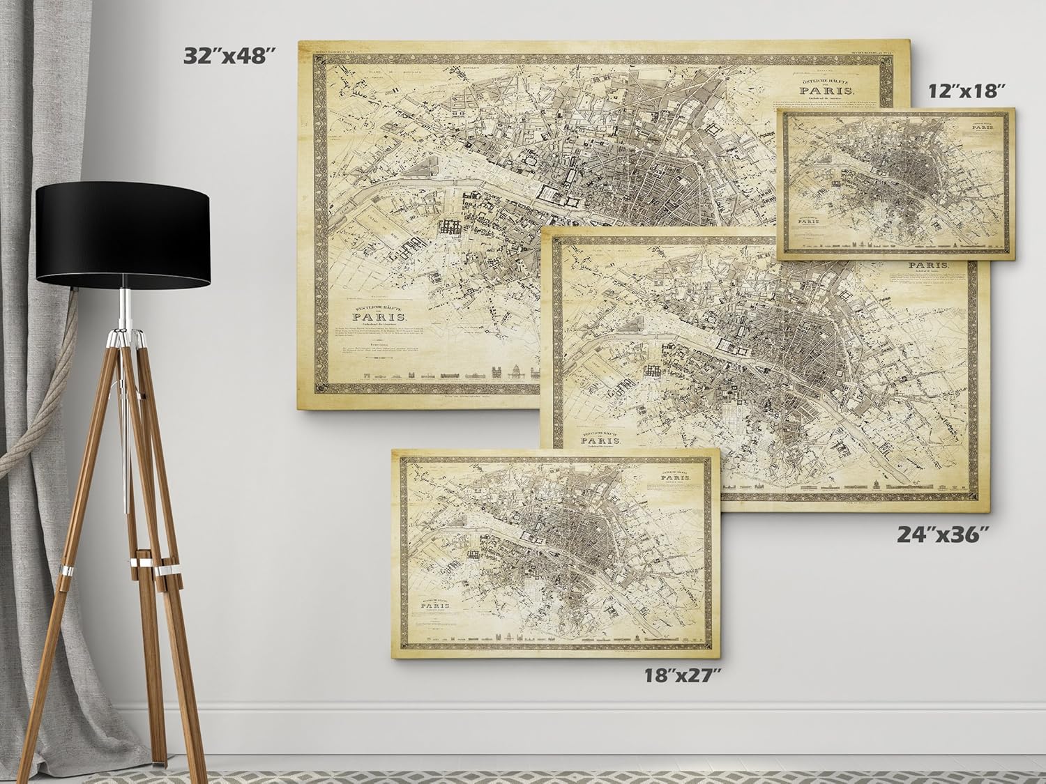 Wexford Home Vintage Irish Map II Gallery Wrapped Canvas Wall Art