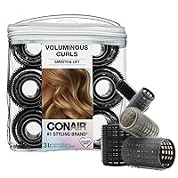 Vista 7 de Conair Rizos sin calor – Rodillos de pelo extra grandes – Rizadores de noche sin calor para largos largos – ondas voluminizadas – Rosa intenso – 9