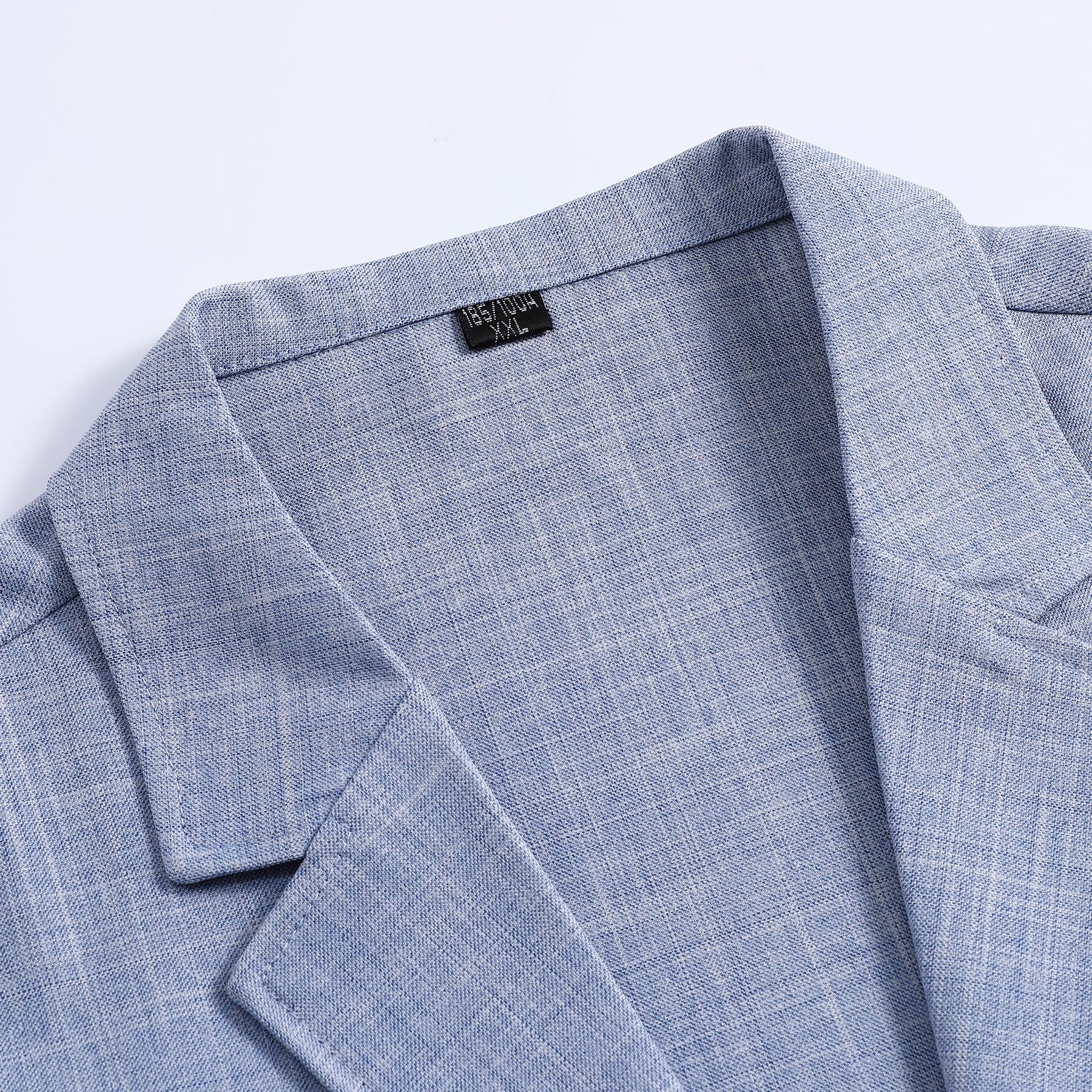 Allthemen Blazer Homme 2 Boutons Affaires Casual Veste de Lin Couleur Uni sans Repassage Suit Coupe Droite