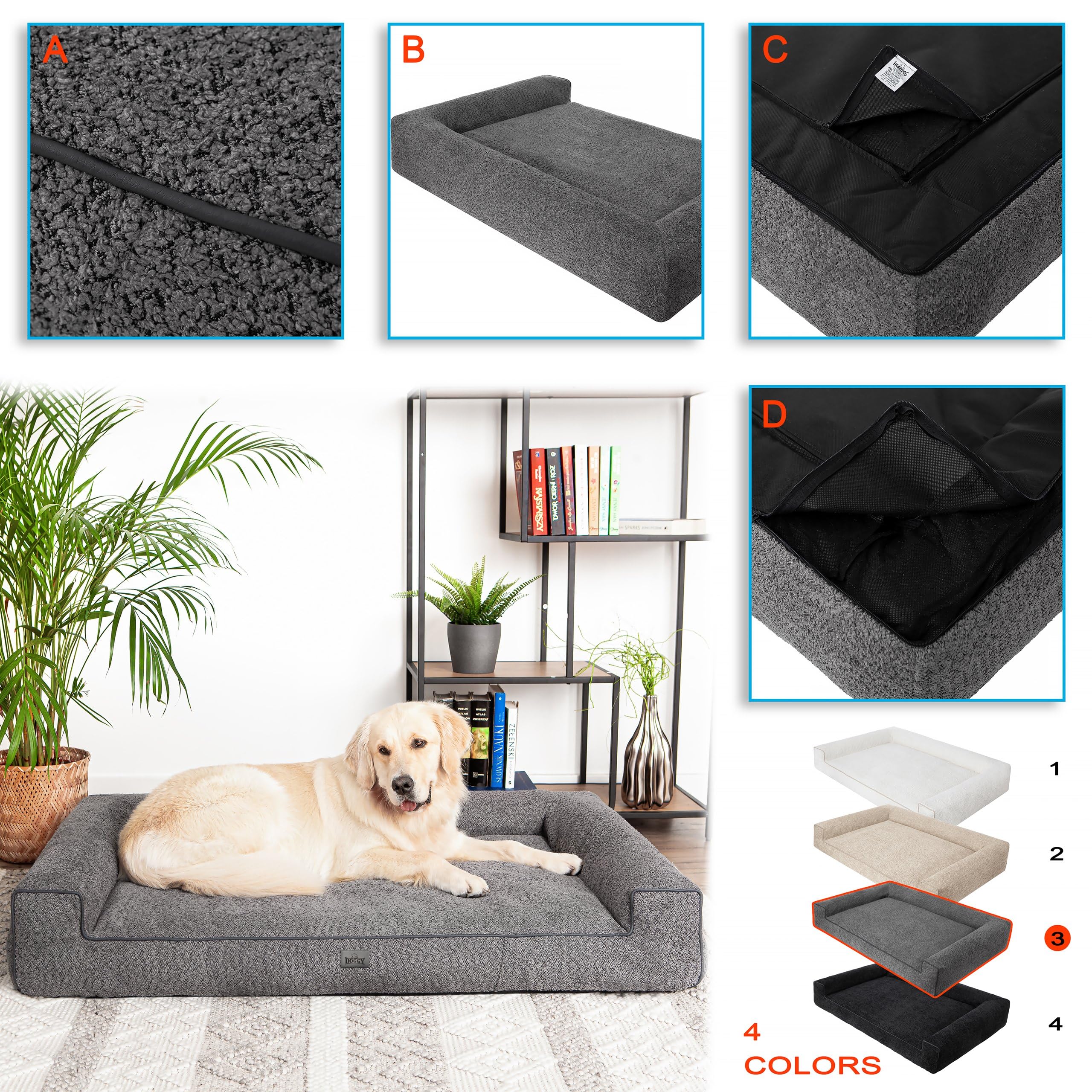 Dogguo Maze Bed - Hondenmatras - 105x65x15 cm Pink Mokka L - Hondenkussen - Pets Place