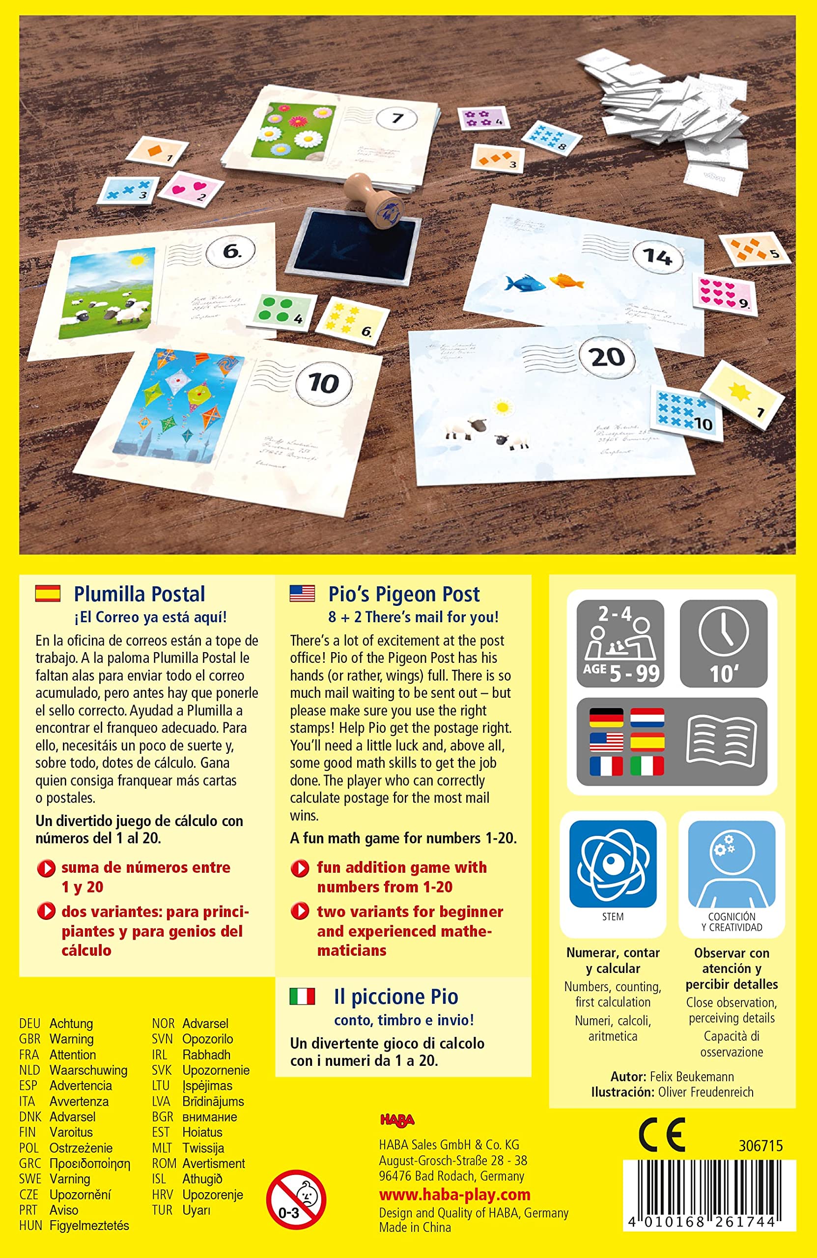 Primo Calcolo Gioco da Tavolo Matematica Bambini 6