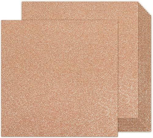 Miniatura 18 de 100 hojas de cartulina plateada con purpurina de 8.5 x 11 pulgadas de doble cara, papel Goefun de 100 libras con purpurina que no se desprende, a