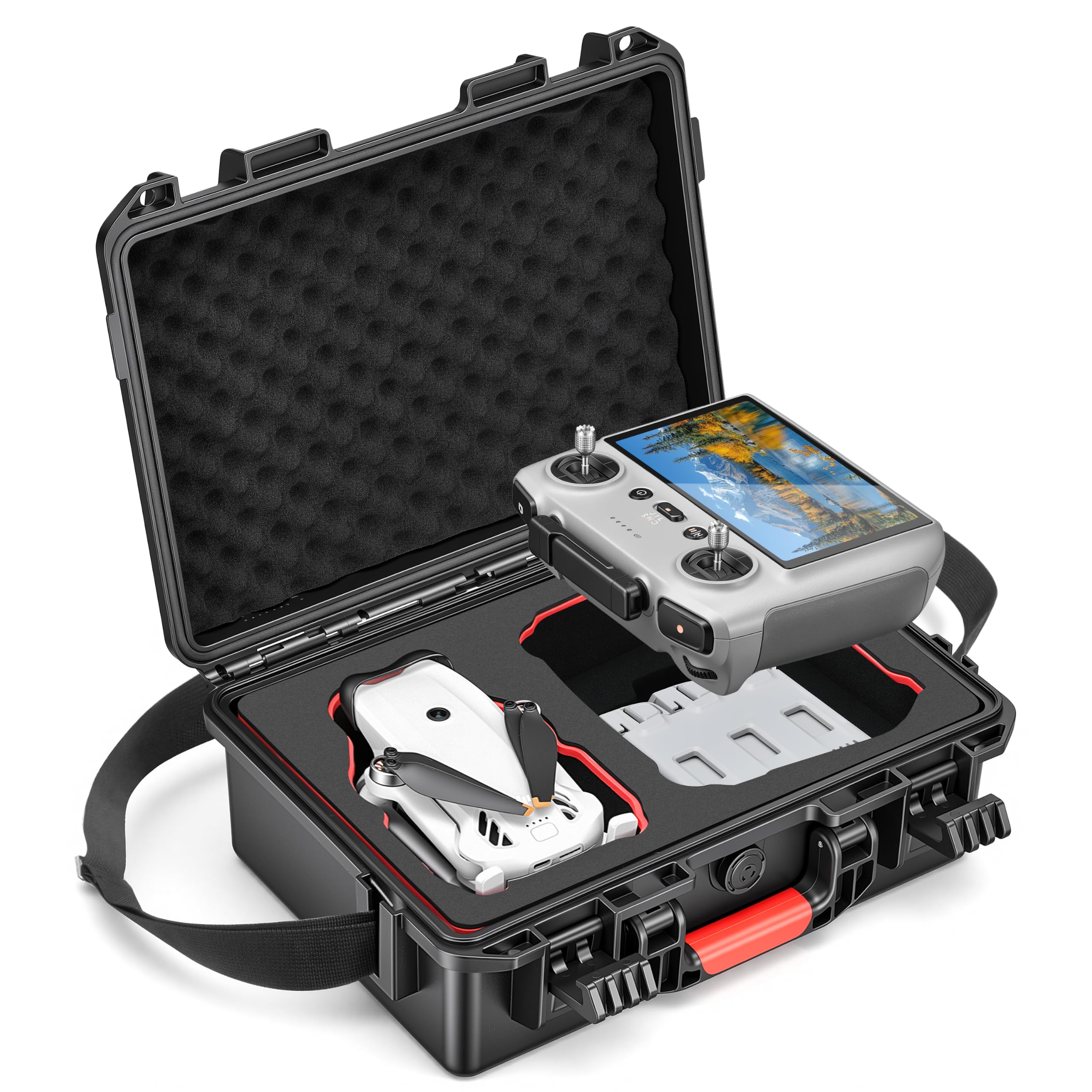 STARTRC Lito X1/1 Koffer, Wasserdichter Harter Tasche für DJI Lito X1/1 Fly More Combo Zubehör für DJI RC 2/RC-N3,4 Akkus & Lade-Hub Kleine Koffer