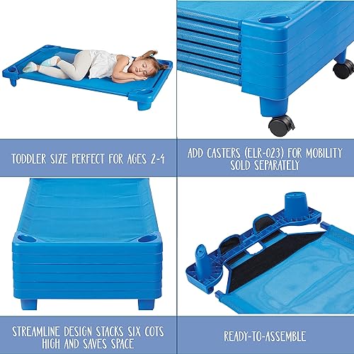 Miniatura 3 de ECR4Kids Camacatre estándar para niños pequeños (Paquete de 6), Azul, 1