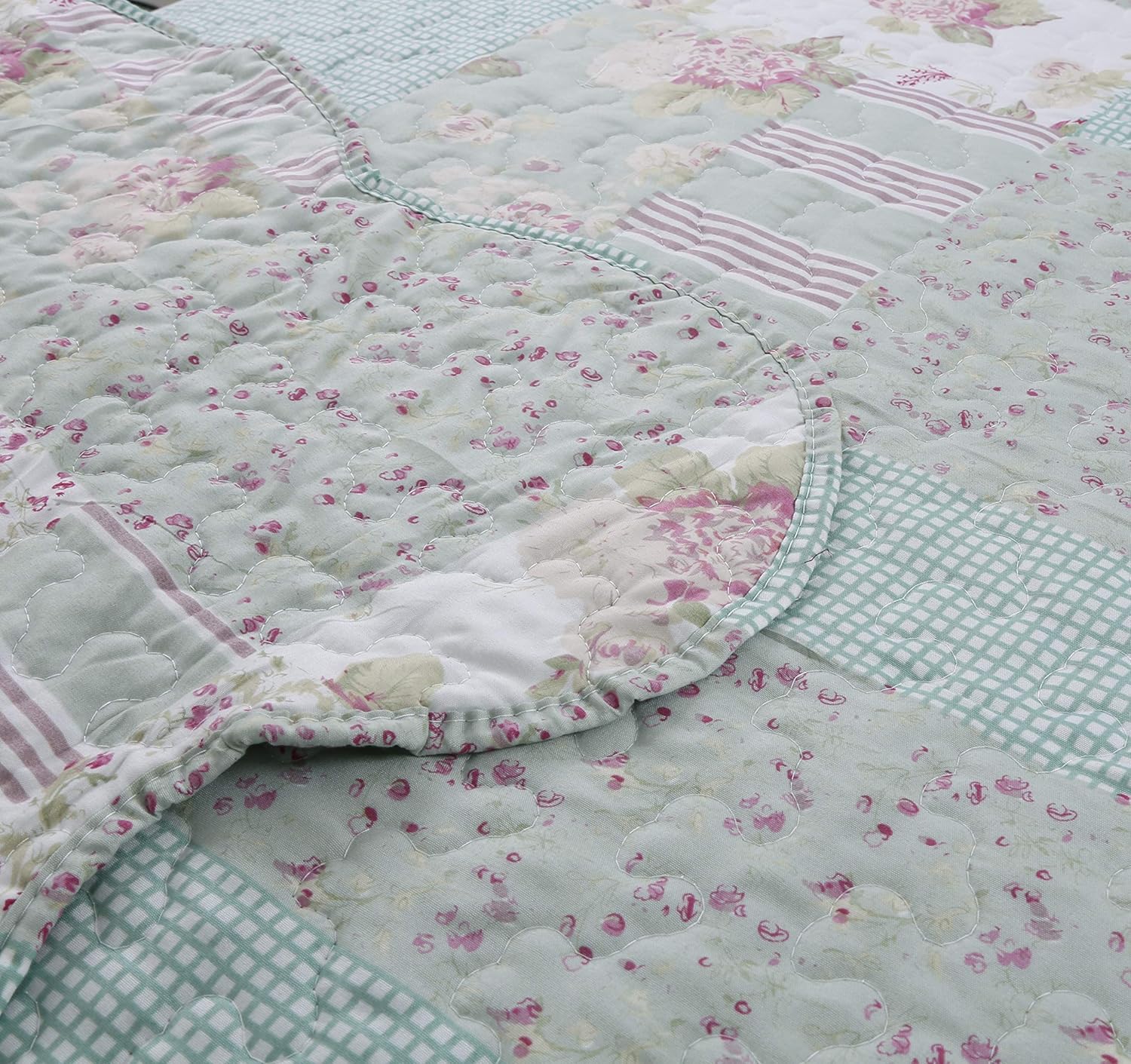 Set, Cotton Rich, Prewashed, Preshrunk; as Bedspread, Bedcover, Coverlet, Bed Throw Spreads Twin Size Bedspreads, Summer Quilts, Lightweight Summer Bedspreads Twin Size Quilt