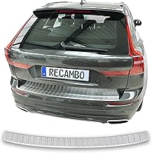 Recambo | Rear Bumper Protector | Compatible with Volvo XC60 II | from 2017 | Matte Stainless Steel | Bumper Protection