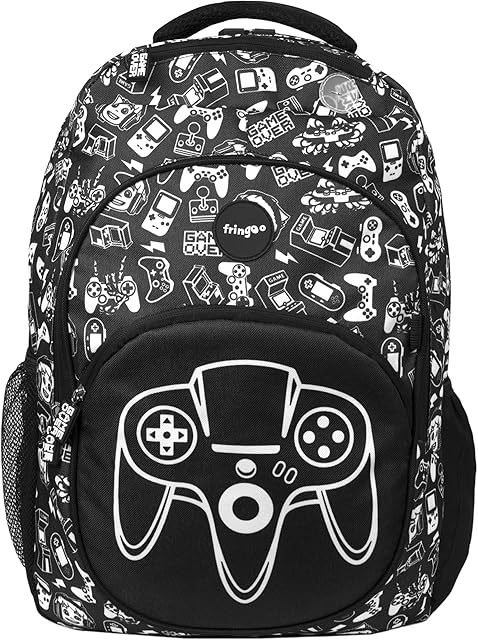 Fringoo - Large Kids Backpack For Boys and Girls | Perfect As A School Bag or For Travel Pack Bag | Includes Laptop Pocket, Compartments and Hole for Headphones