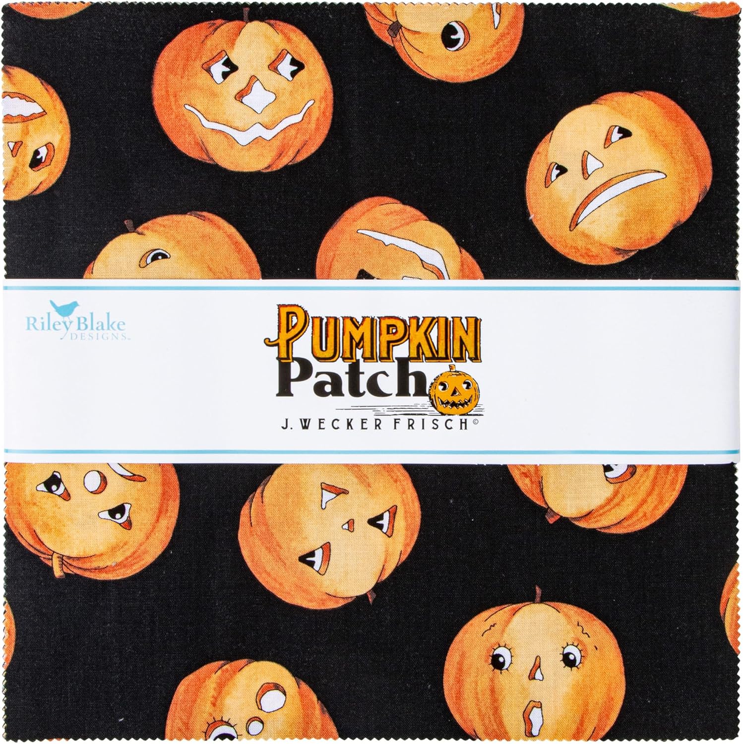 J Wecker Frisch Pumpkin Patch 10" Stacker 42 10-inch Squares Layer Cake Riley Blake 10-14570-42