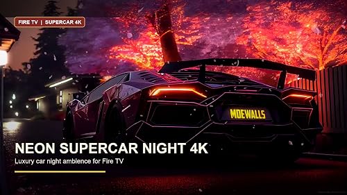 4K Supercar Night Drive | Cinematic Neon Car Ambience for TV – Peaceful Night Background, Calming Sleep Music, Meditation, Stress Relief and Relaxation for Bedroom & Living Room – vue 4