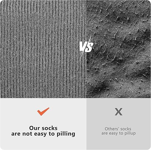 Miniatura 6 de Calcetines de vestir para hombre, calcetines de algodón, 6 pares, transpirables y absorbentes del sudor para zapatos de talla 9-13