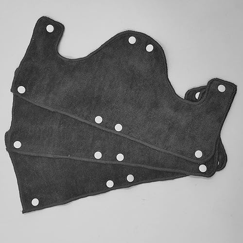 Miniatura 6 de Banda para el sudor para casco grande, reutilizable, lavable, forro de algodón de rizo a presión, 3 unidades por paquete