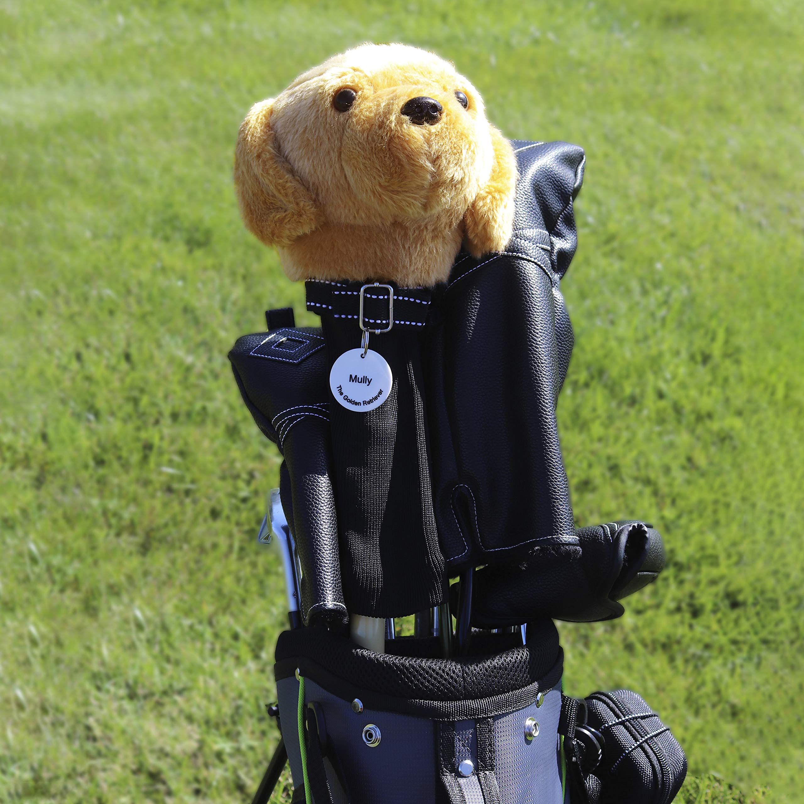 IzzoGolf 2-In-1 Golden Retriever Headcover & Golf Ball Retriever