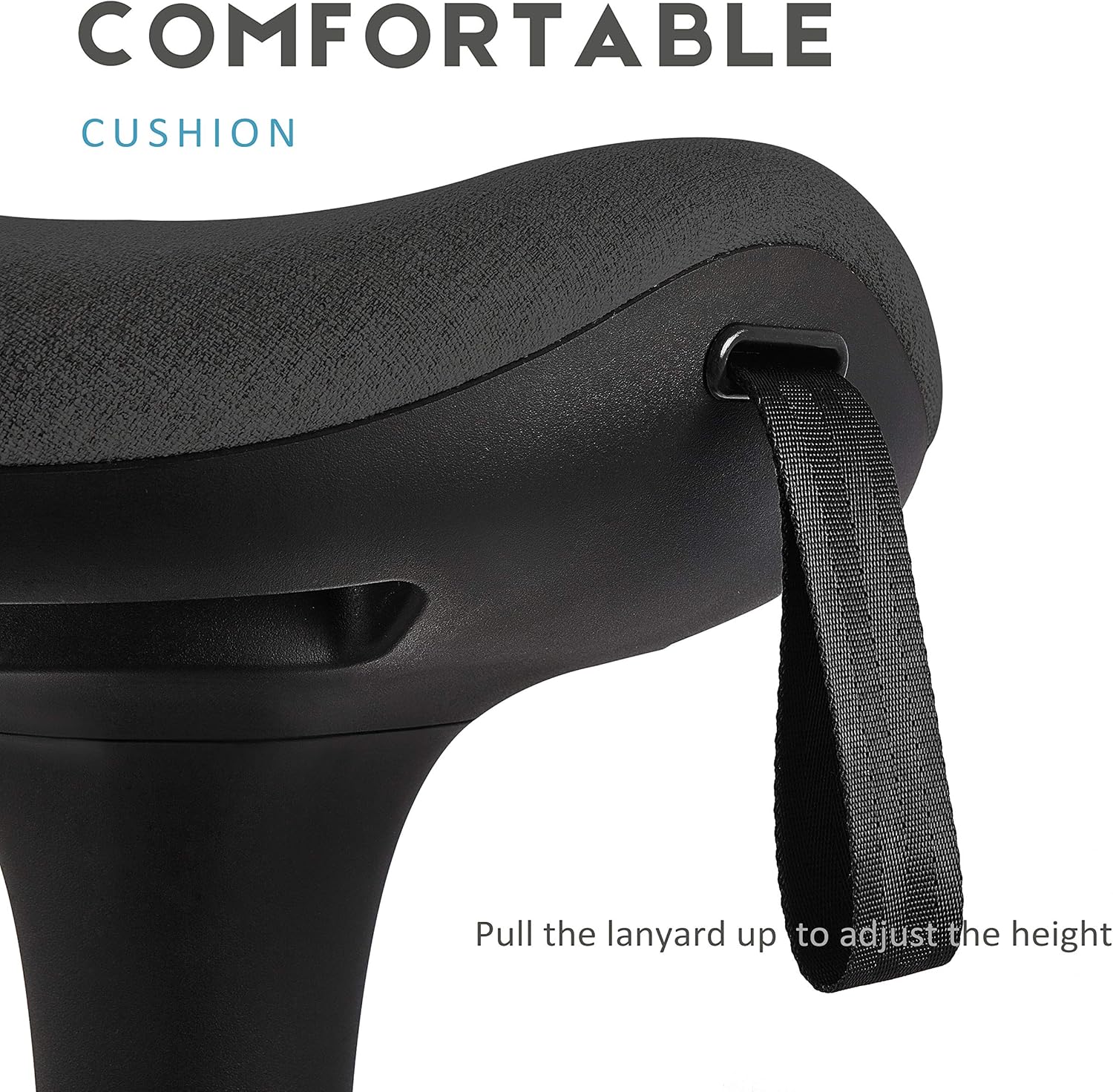 IWMH Standing Desk Stool, Standing Office Stool, Ergonomic Wobble Stools,Adjusting Height and swivels 360° Working seat for Bedroom, Kitchen, Living Room (Black 1) - Image 7