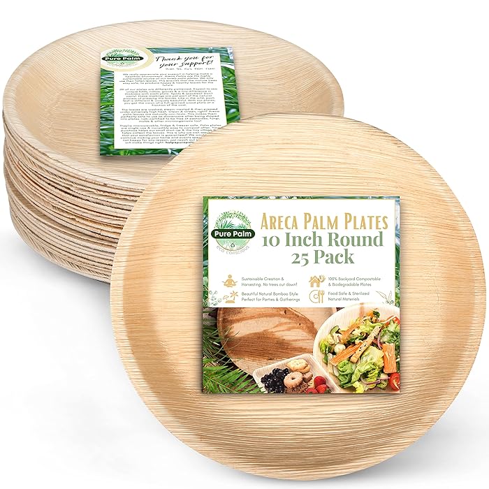 Buy 10 in Party Plates Palm Leaf Plates Biodegradable Plates 25 pc Nice